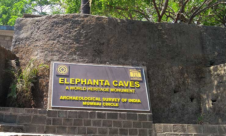 Elephanta Caves Welcome board
